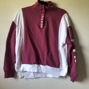 Pink 3/4 zip up